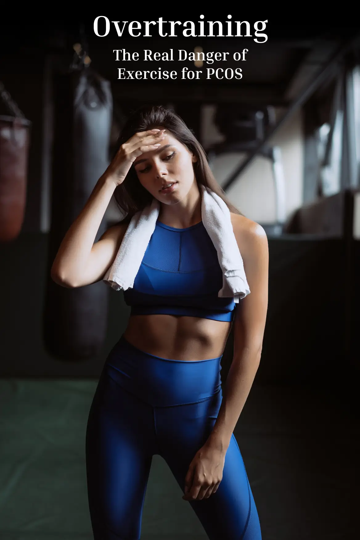 Woman with PCOS exhausted from exercise