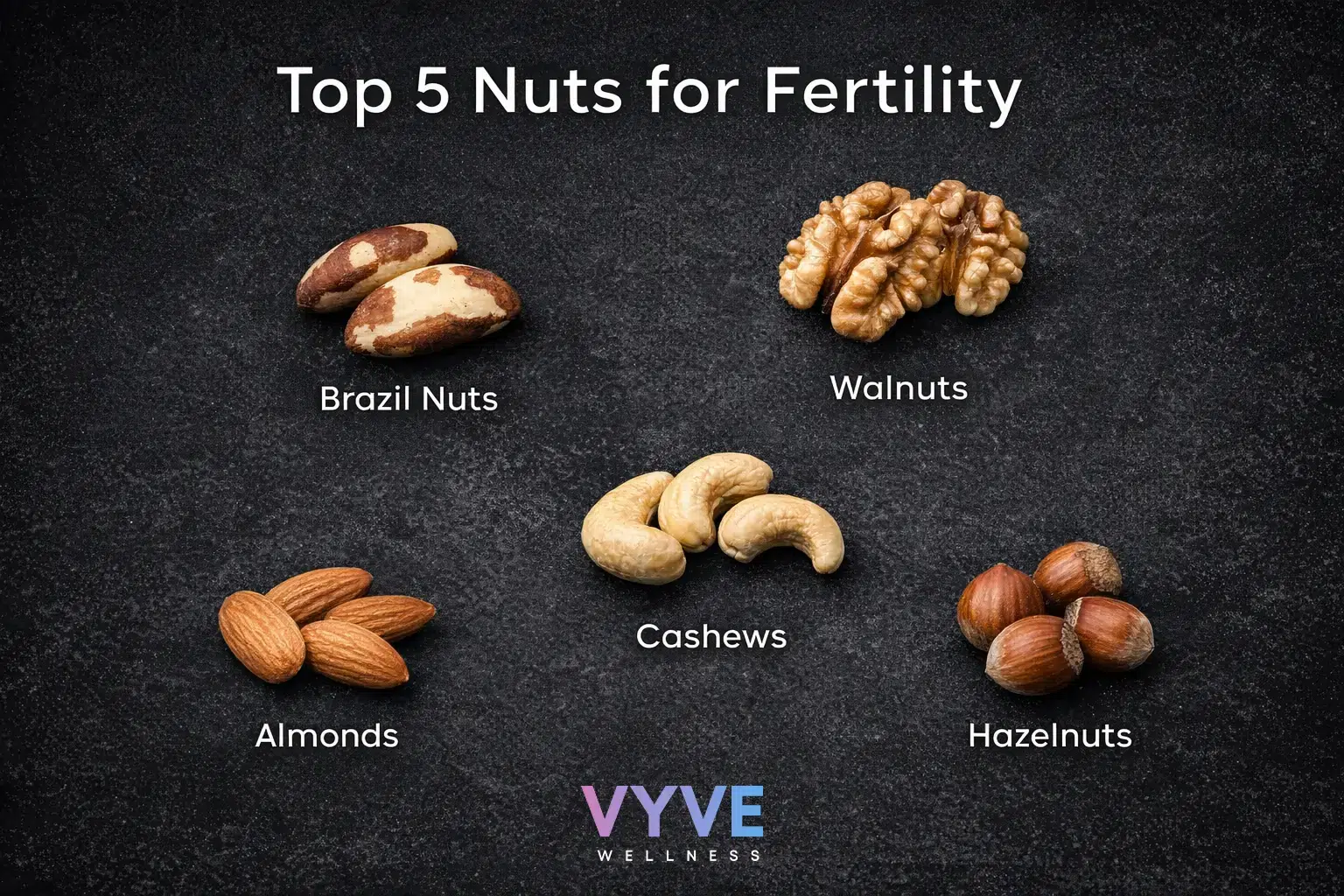 List of the top 5 nuts to promote fertility