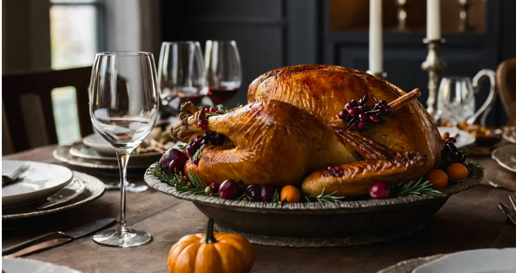 Thanksgiving dinner table